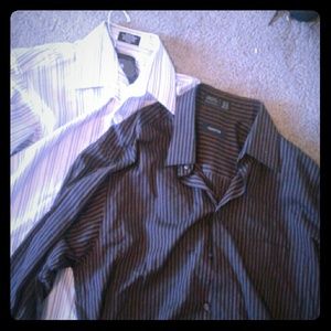 2 claiborne cotton dress shirts